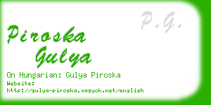 piroska gulya business card